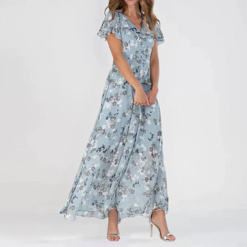 FADIME - Kleid mit Volantärmeln