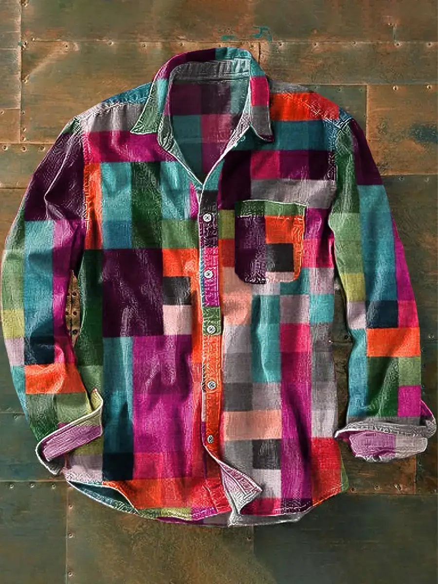 Regenbogenfarbenes Unisex-Langarmhemd Yarina