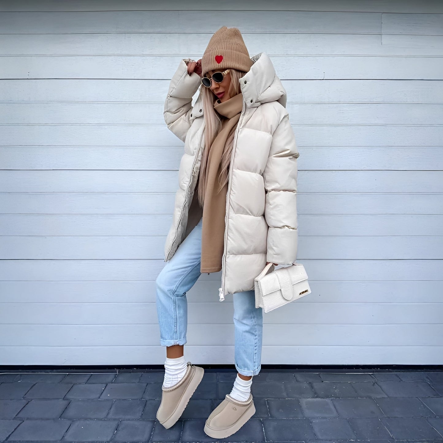 ModeGeist | Elegante, gepolsterte Parkajacke für Frauen