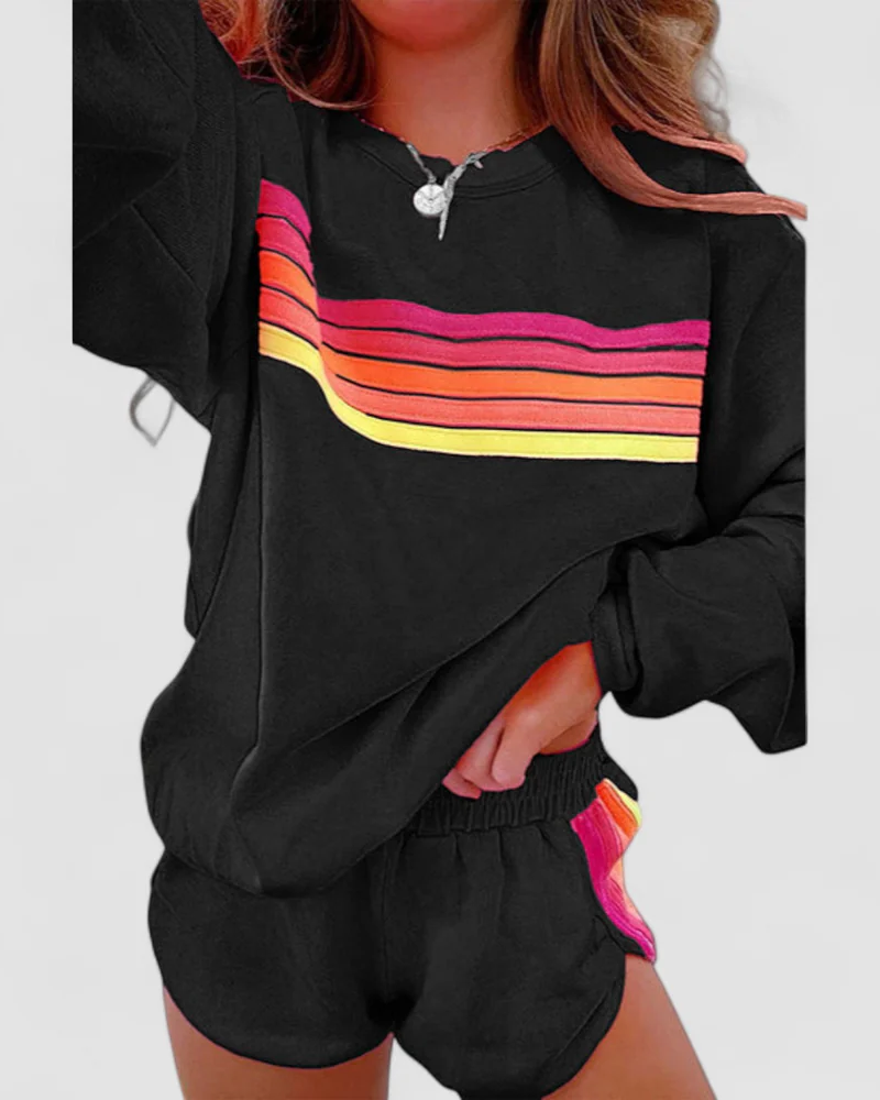 ModeGeist | Gestreiftes Pyjama-Set