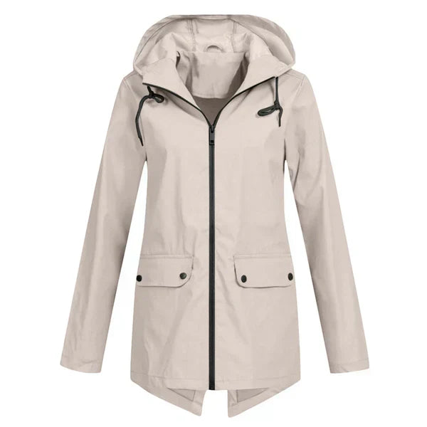 ModeGeist | Trendy Damen Regenjacke mit Kapuze