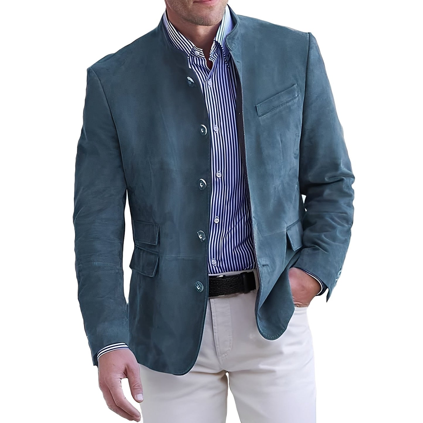 ModeGeist | Legere Button-Down Jacke für Männer