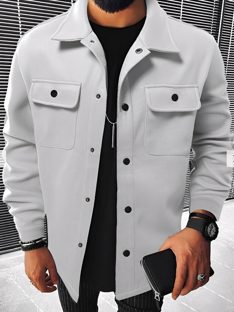 ModeGeist | Lässige Karierte Jacke mit Taschen für Herren
