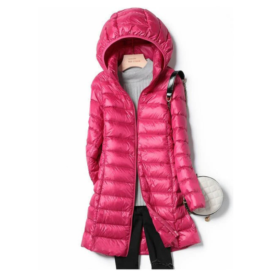 ModeGeist | Winterjacke mit Kapuze für Damen Puffer