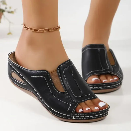 MODEGEIST Damen Komfort Sandalen Fußbett Verstellbare Riemen
