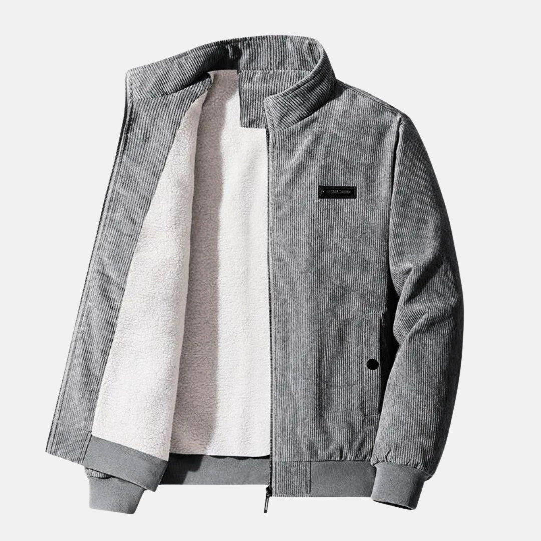 Männers Cordbomberjacke im modernen Stil