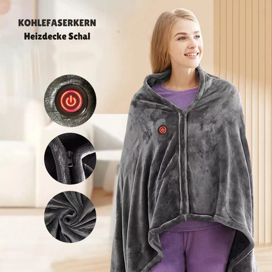 Kuschelig warme USB-Heizdecke im Schaldesign für den Winter
 - Krohn-e
