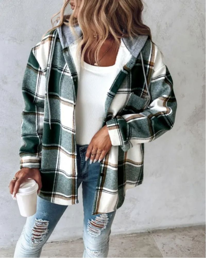 ModeGeist | Weiche Flanell Bedruckte Jacke