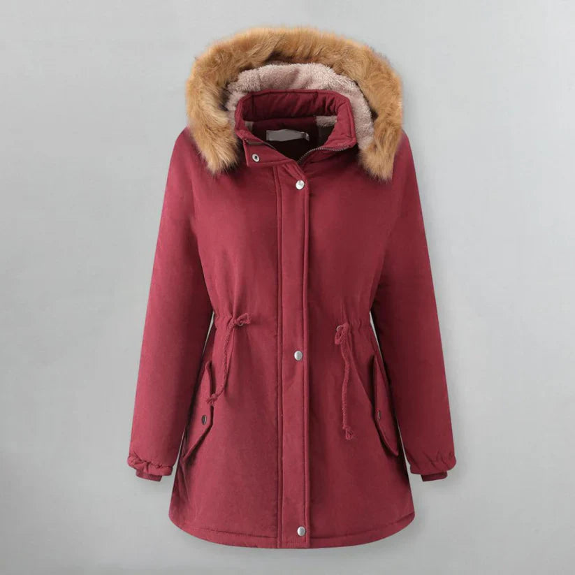 Baumwolljacke Teresa mit Kapuze und weicher Wattierung