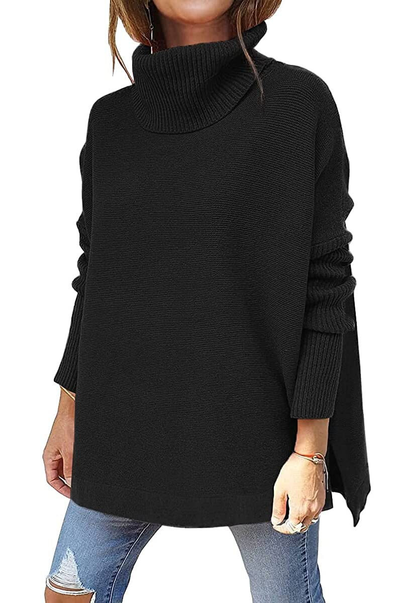 ModeGeist | Jumper - Frauen Herbst Bequemer Rollkragenpullover