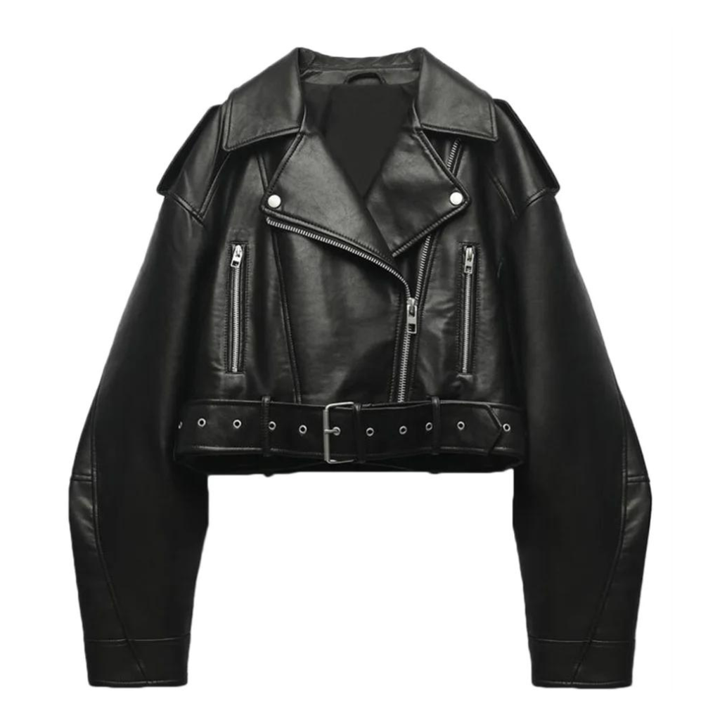 ModeGeist | Slim-Fit-Lederjacke für Frauen