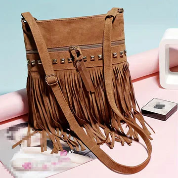 Ivana Crossbody Tasche im Vintage-Fransen-Stil