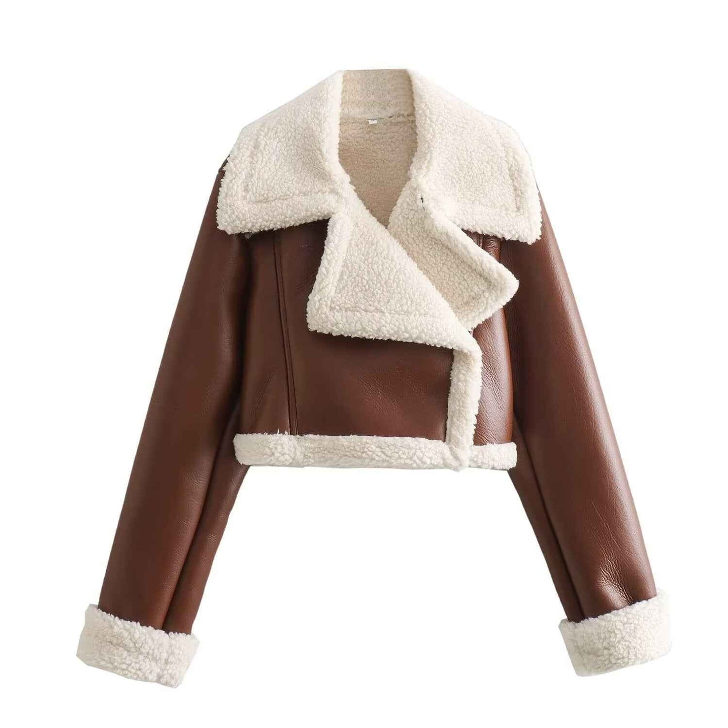 ModeGeist | Damenkurzjacke mit Warmem Teddy Futter