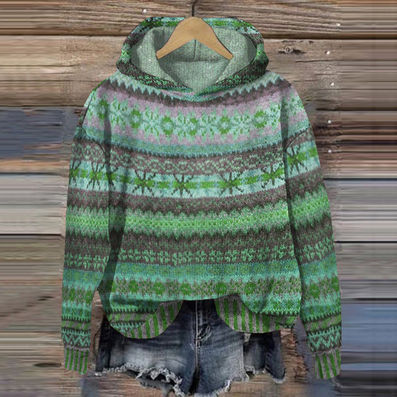 Damen-Kapuzenpullover im Norwegerstil