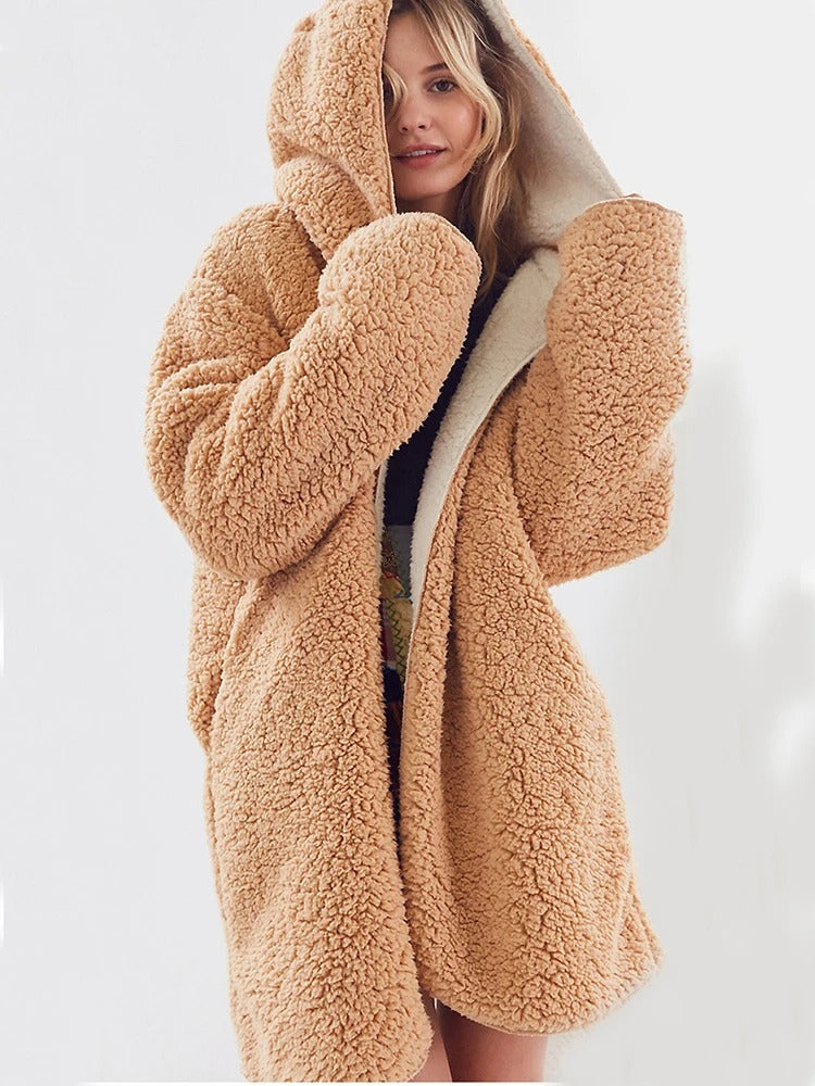 ModeGeist | Flauschiger Teddy Mantel