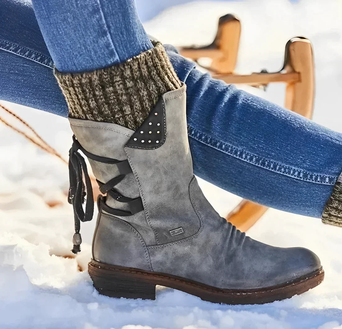 ModeGeist | Damen Winter Orthopädische Unterstützung Wolle Warme Stiefel