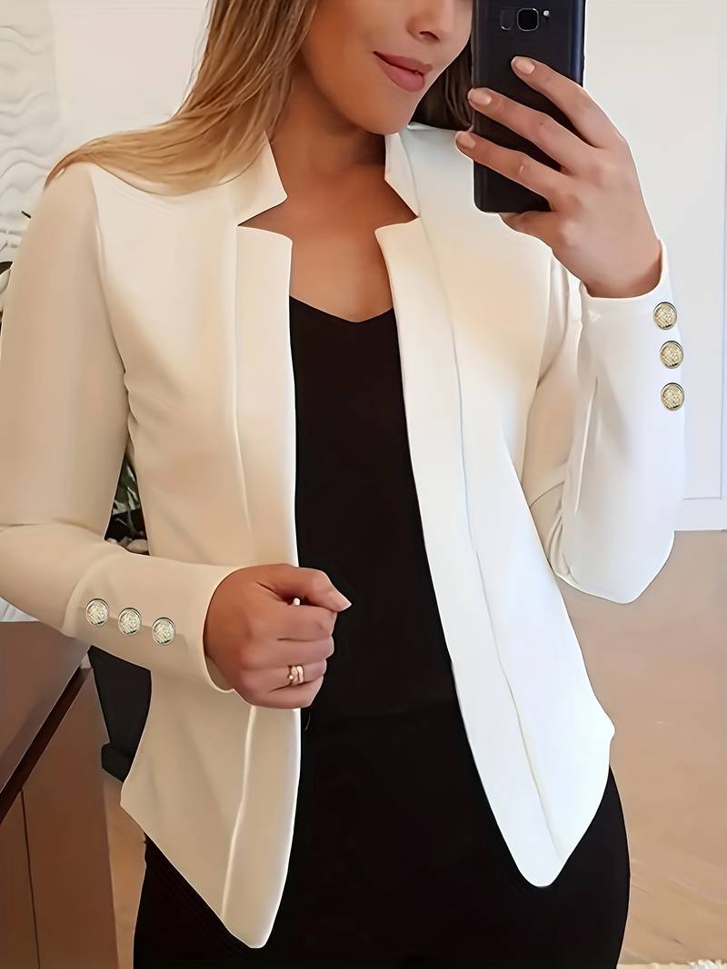 ModeGeist | Freizeit Damen Blazer Mit Knöpfen