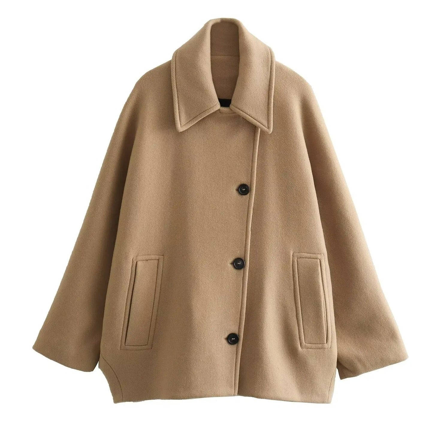 ModeGeist | Kurzjacke im Trend mit Polo-Kragen und Capärmeln aus Mischgewebe