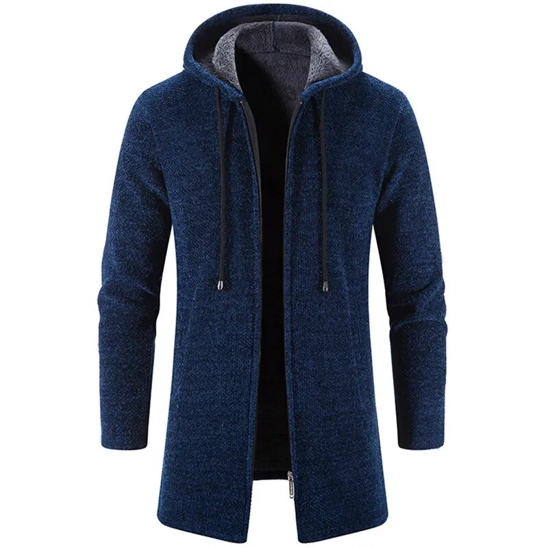 ModeGeist | Lang Kapuzenpulli mit Reißverschluss Weich und Warm Lässiger Komfort