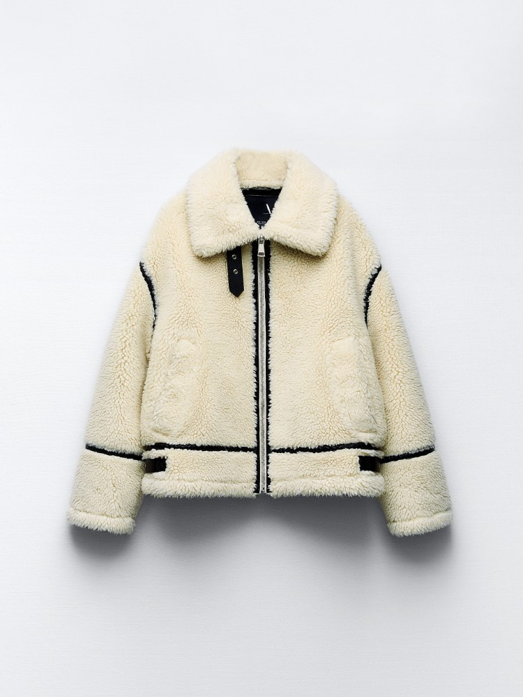 ModeGeist | Teddy Jacke Super Weiche Weiße Fleecejacke für Damen