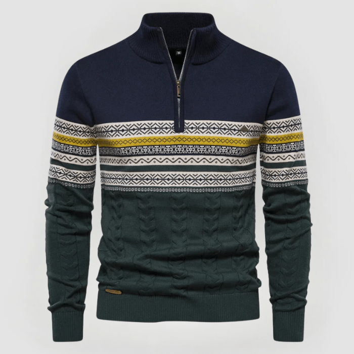 FINN Pullover mit kurzem Reissverschluss