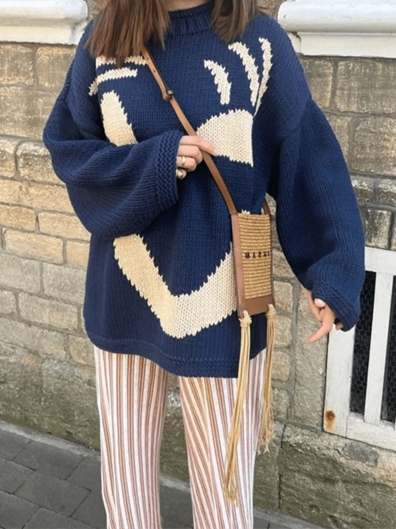 Extra großer Strickpullover Stefanie