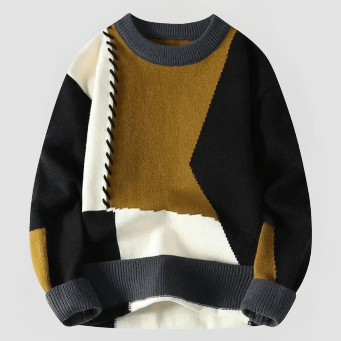 ARNE Pullover: Cozy Patchwork Design