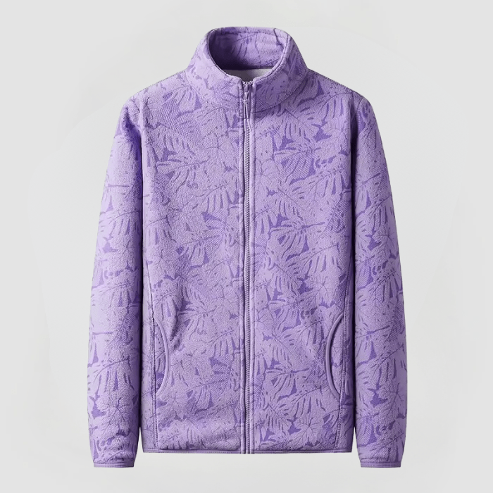 AYLA: Fleecejacke mit Blumenmuster