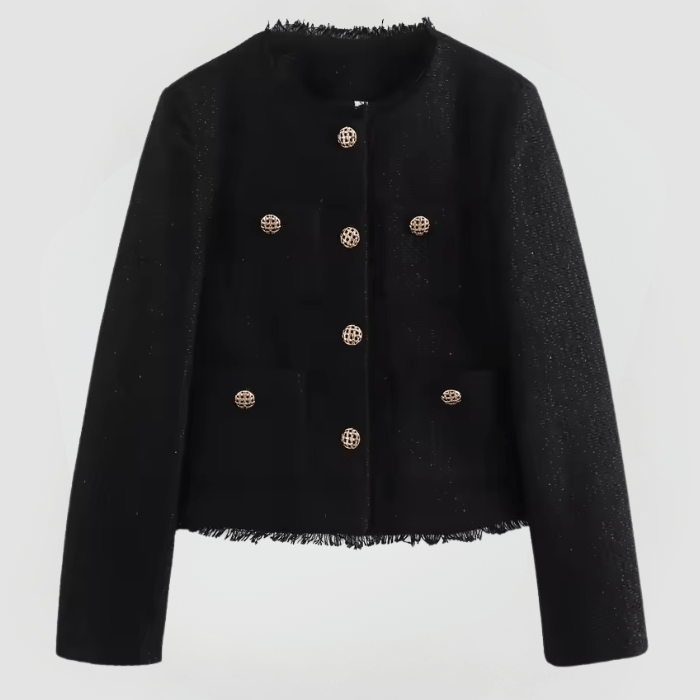 GISELE: Edle Jacke mit goldenen Knöpfen