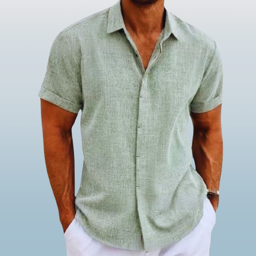 Veganes Kurzarmhemd aus Mikrofaser von Fudus