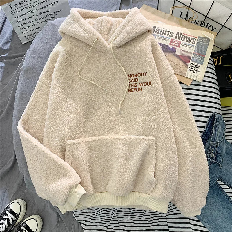 Fleece Kapuzenpullover von Fudus, dick