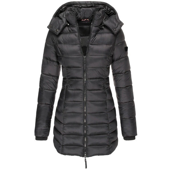 ModeGeist | Daunenjacke lang Kapuze Damen