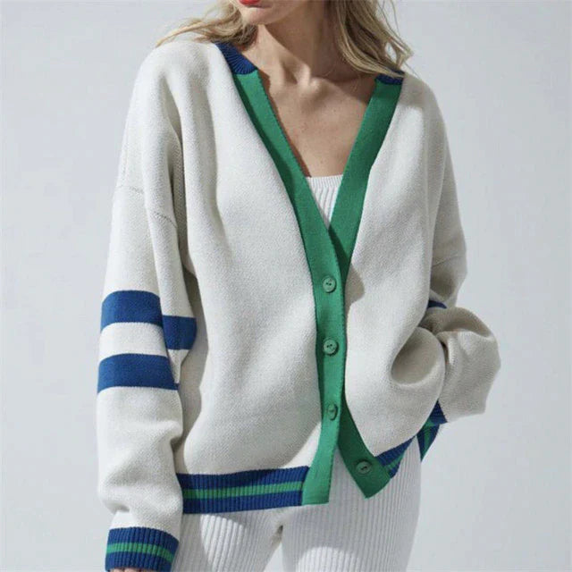 ModeGeist | gestreift gestrickte Weste Vintage und trendy