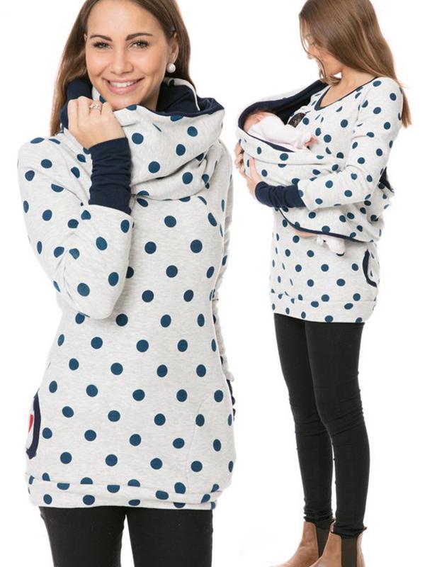 ModeGeist | Schwangerschaftspullover Für Stillen Mit Blumenmuster Und Taschen