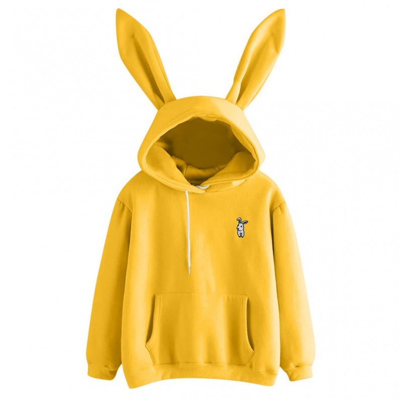 Fudus Damen Kapuzenpullover mit Hasenohren