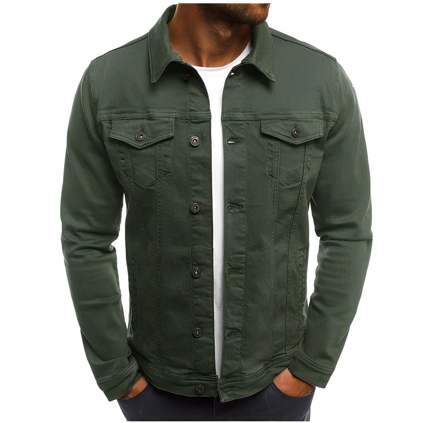 Vilan Klassische bequeme Jeansjacke