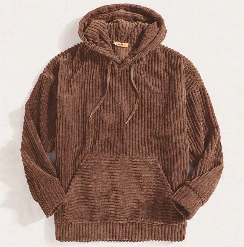ModeGeist | Hochwertige Herrencordjacke mit Kapuze