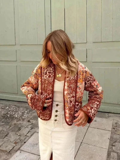ModeGeist | Elegante Gemusterte Jacke für Frauen