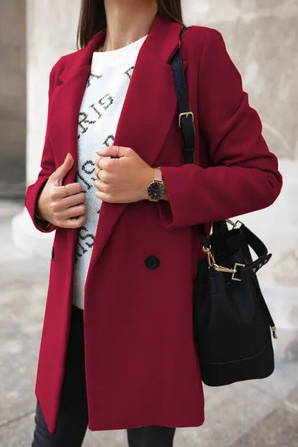 ModeGeist | Damen Langarm Wool Coat