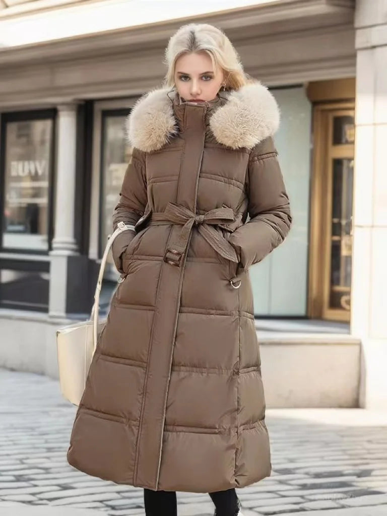 ModeGeist | Luxuriöser Langer Parka-Mantel für Frauen