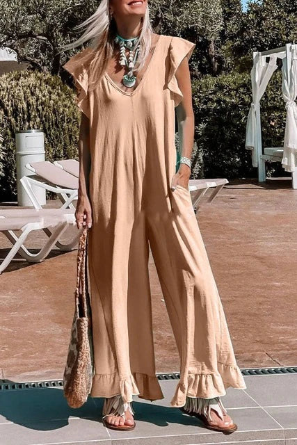 PHIA weitbeiniger Jumpsuit mit Raffungen
