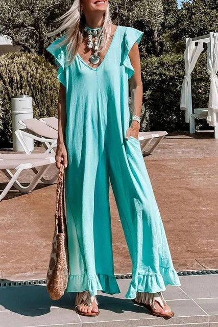 PHIA weitbeiniger Jumpsuit mit Raffungen