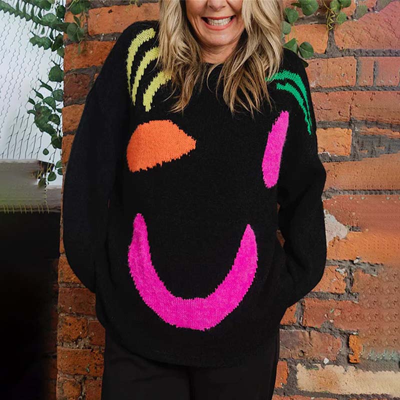 ModeGeist | Smiley Strickpullover