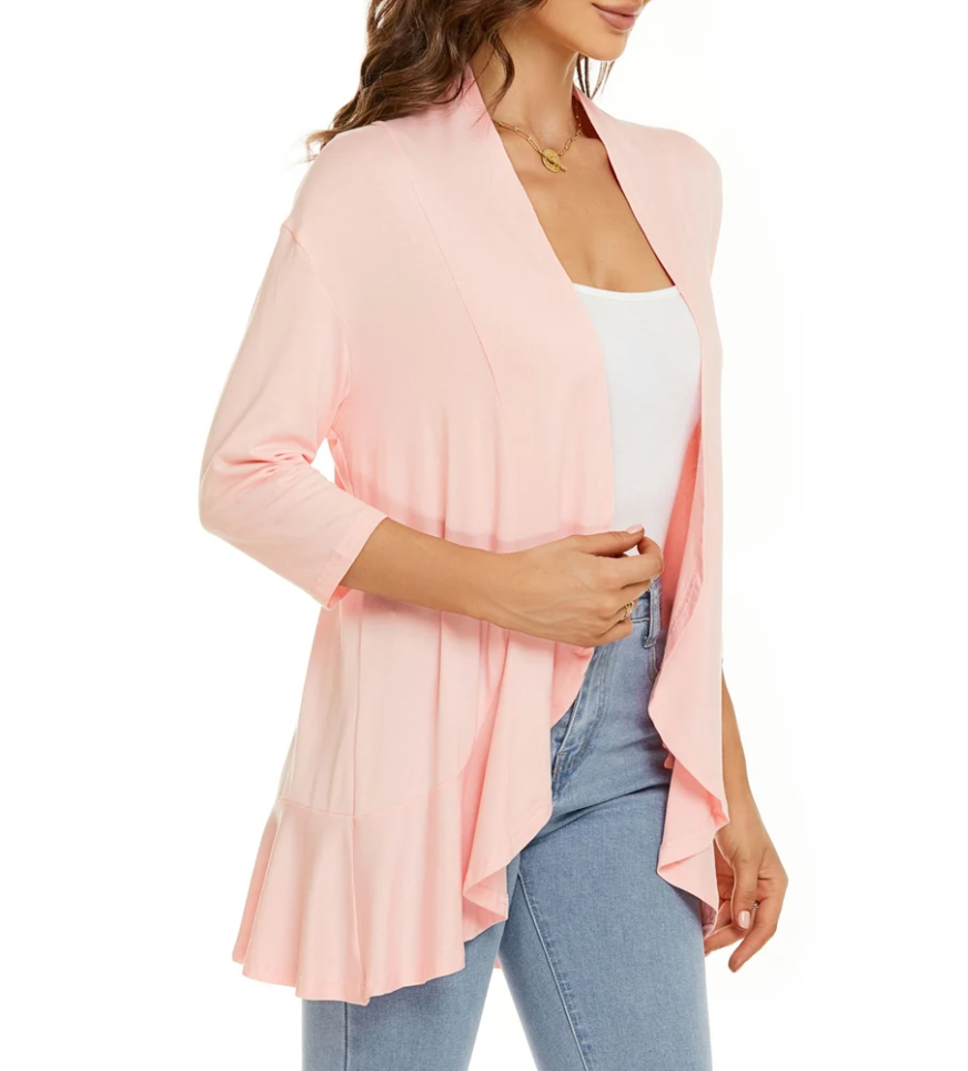 Leichte Damenstrickjacke in Weiß