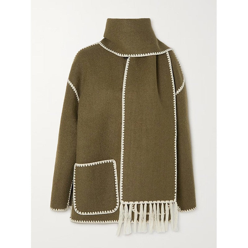 ModeGeist | Bequeme Cape-Jacke aus Wolle