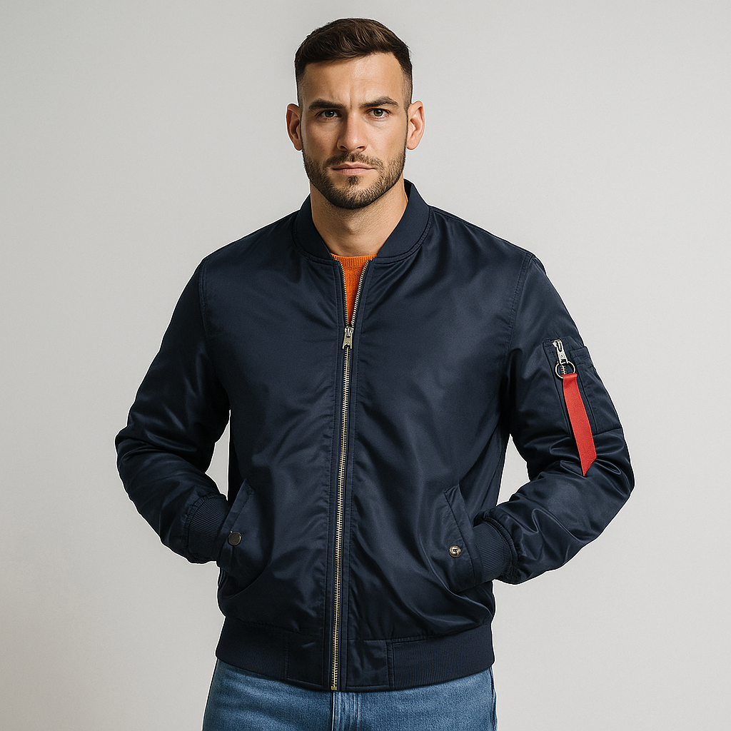 ModeGeist | Herren Bomberjacke mit Reißverschluss