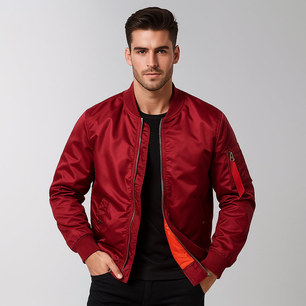 ModeGeist | Herren Bomberjacke mit Reißverschluss