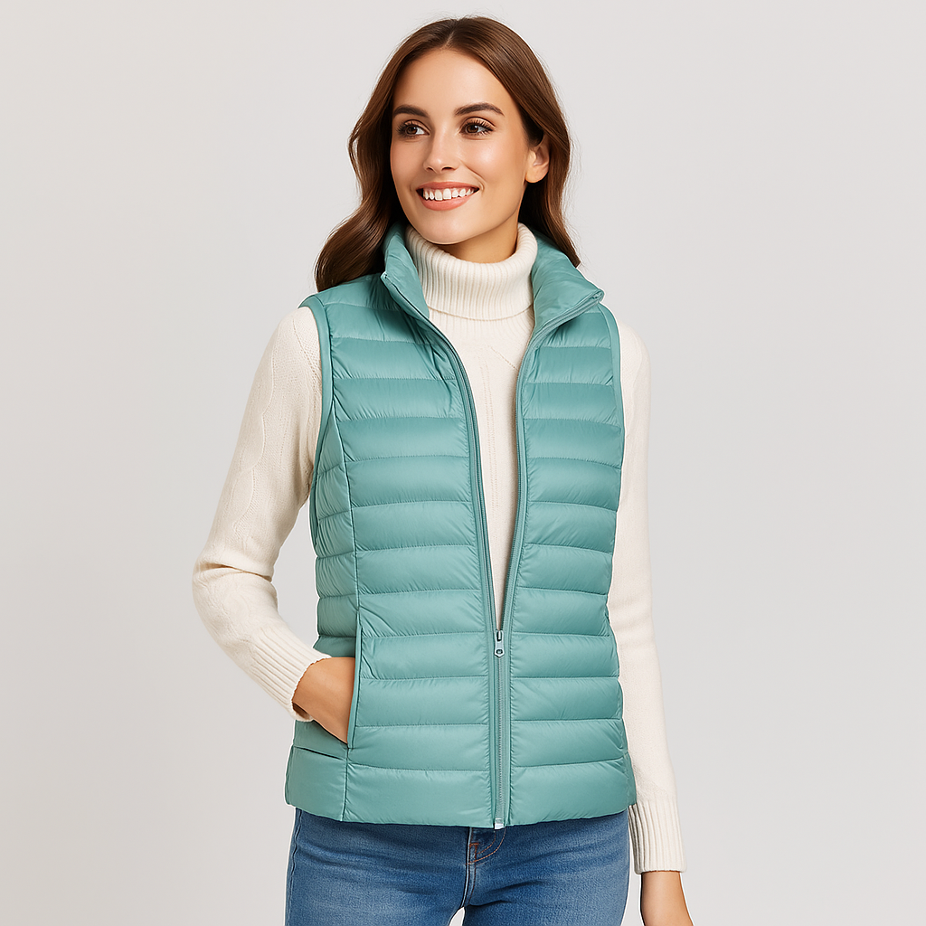 ModeGeist | Moderne leichte gesteppte Weste für Damen