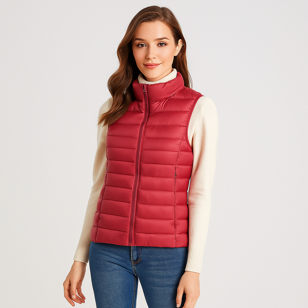 ModeGeist | Moderne leichte gesteppte Weste für Damen