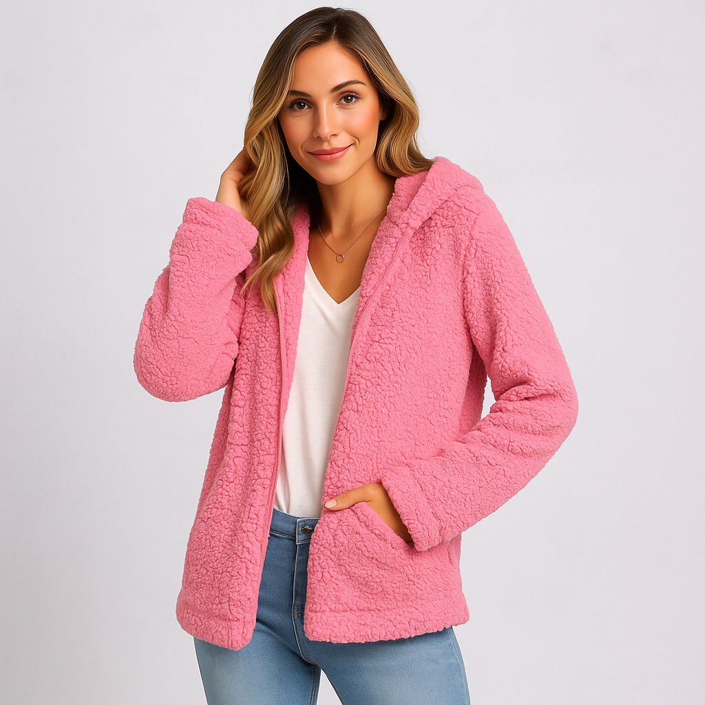 ModeGeist | Fleecejacke mit Kapuze für Damen Yverine